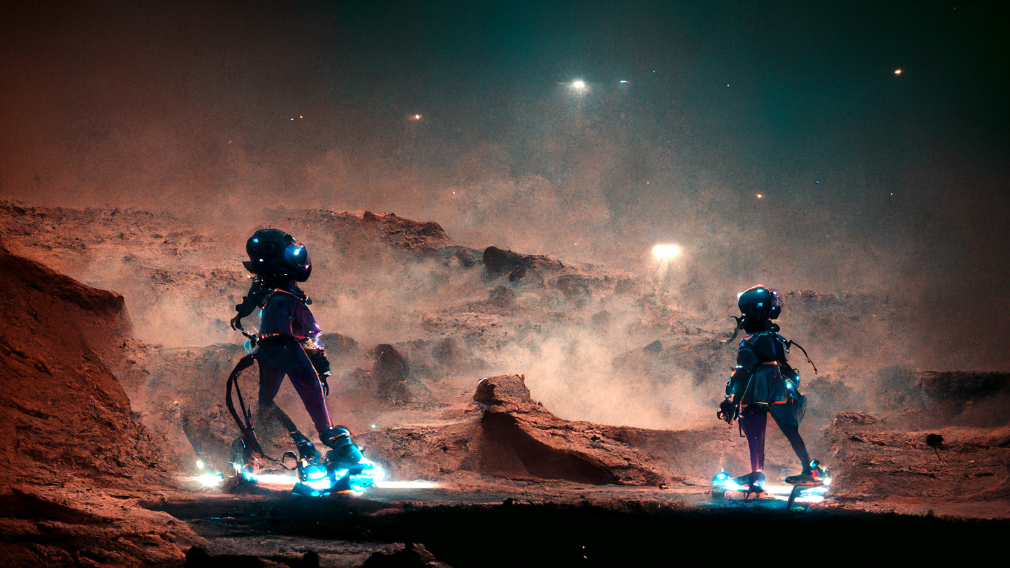 Alien Girls Rollerblading 03