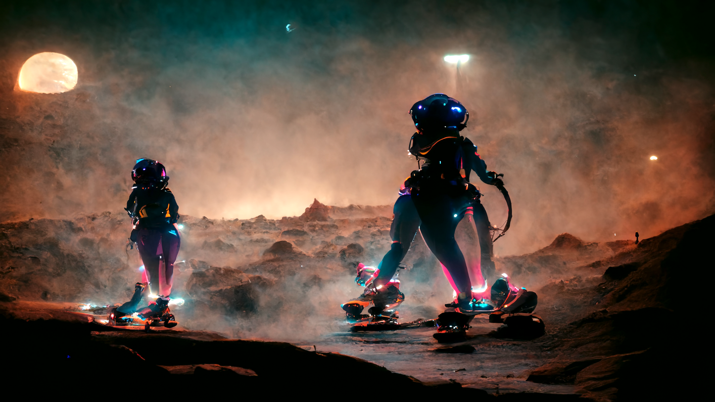 Alien Girls Rollerblading 05