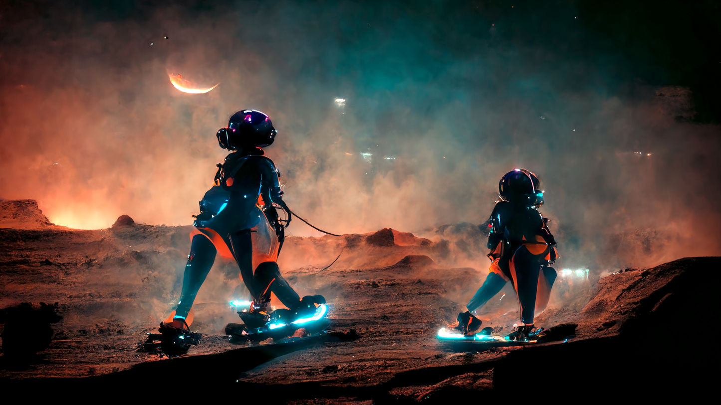 Alien Girls Rollerblading 08