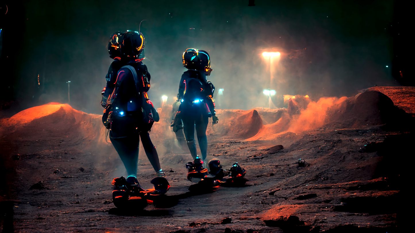 Alien Girls Rollerblading 14