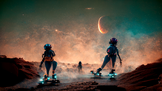 Alien Girls Rollerblading 18