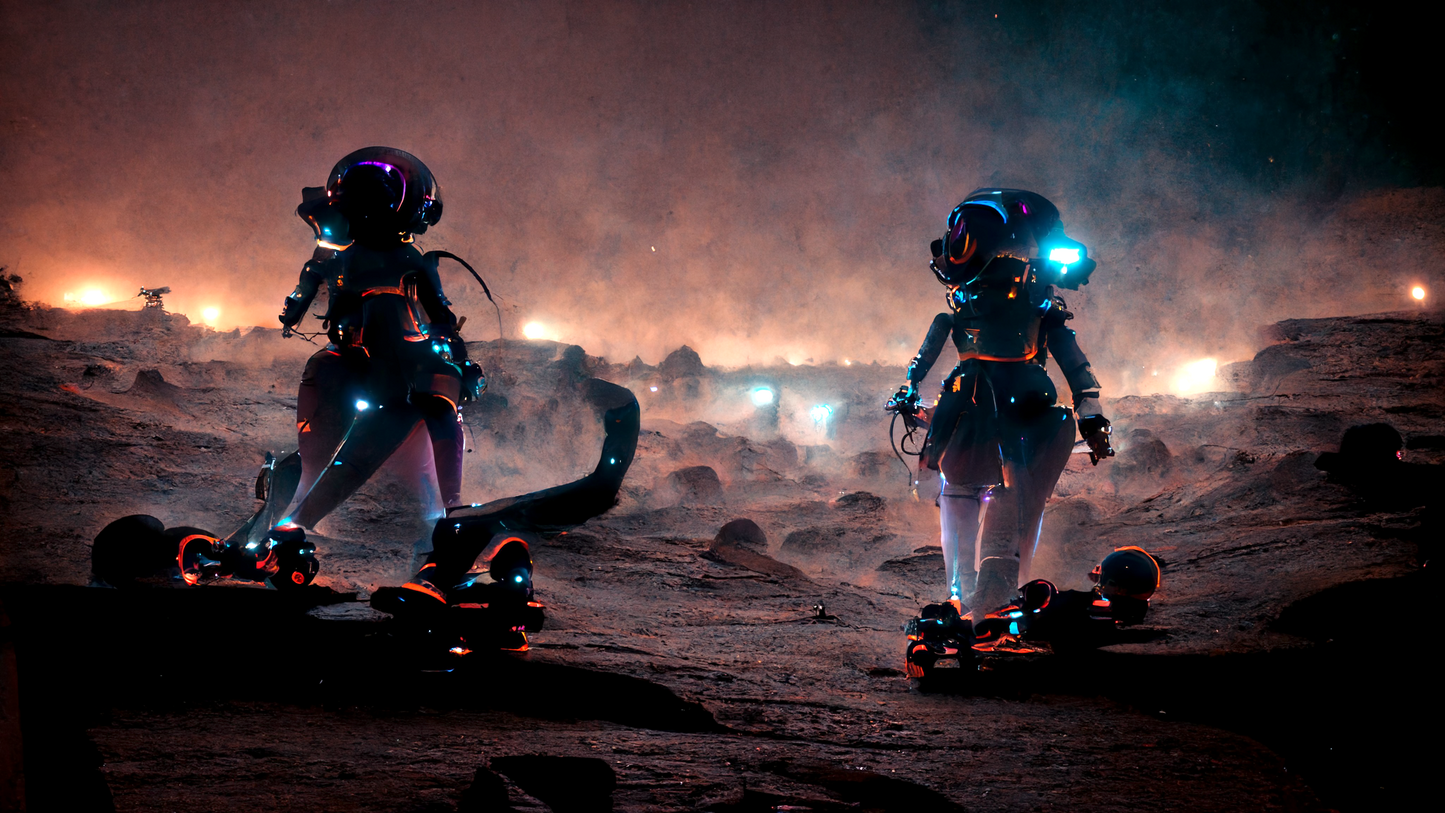 Alien Girls Rollerblading 19